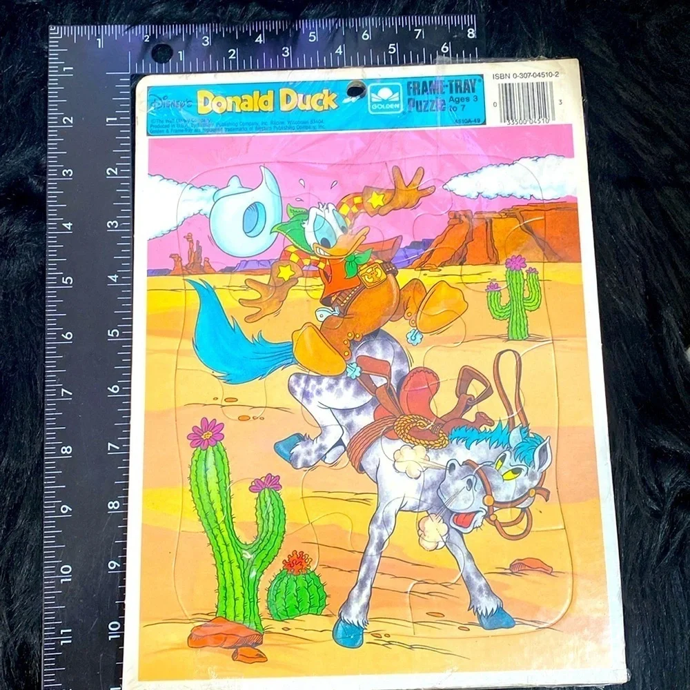 Disney vintage Disney Golden Frame Tray Puzzles Donald & Minnie cheerleader